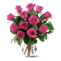 Birthday Flowers to Delhi : Pink Roses in Vase