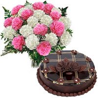 Mix Carnation and Chocolate Cakes to Delhi