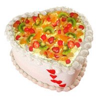 Valentine's Day Heart Shape Fruit Cakes in Delhi