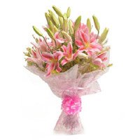Birthday Flower Delivery Delhi : Pink Lilies