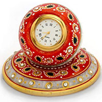 Fashion Bizz Marble Plate Watch Table Decorative Showpiece in Delhi