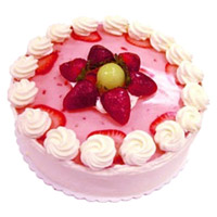 Send Cakes to Delhi Same Day Delivery - Strawberry Cake From 5 Star