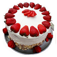 Diwali Cakes to Delhi - Strawberry Cake From 5 Star