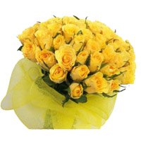 Yellow Roses Bouquet to Lady Harding College Delhi