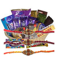 Special Basket of Exotic Chocolate and Rakhi to Delhi