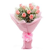 New Year Flowers Delivery in Delhi - Online Pink Rose Flowers to Delhi