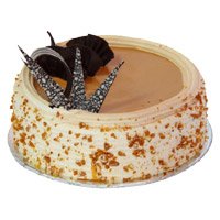 Online Midnight Cakes Delivery in Delhi - Butter Scotch Cake From 5 Star