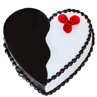 Send Cake to Delhi at Midnight- Black Forest Heart