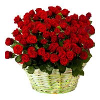 Diwali Flowers to Delhi - 36 Red Roses Basket in Delhi