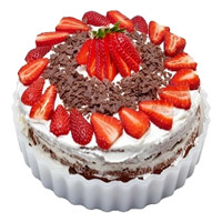 Wdding Cake Delivery in Delhi - Strawberry Cake From 5 Star